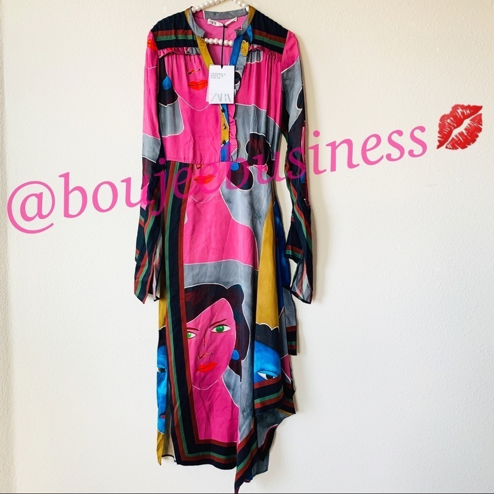 ZARA Face Print Dress - Picture 4 of 8